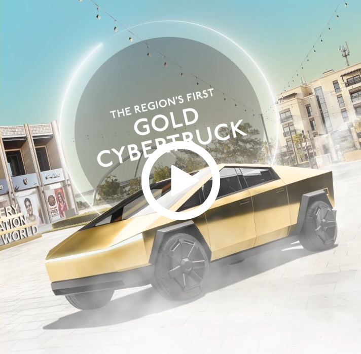 Gold Cybertruck Promo